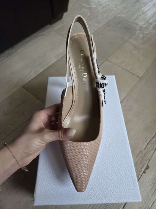 Dior J'Adior Slingback Pump Nude Technical Fabric