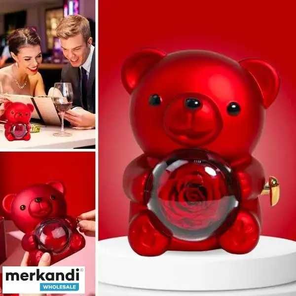 Луксозна кутия мече с въртяща се роза