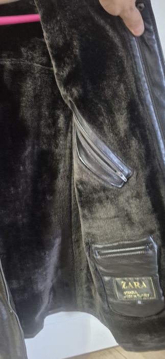 Кожаная дубленка  ZARA