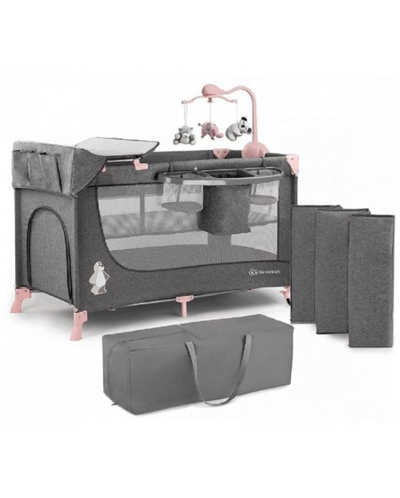 Patut pliabil pt bebelusi stare impecabila+saltea cocos noua