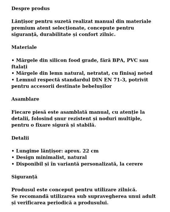 Lanț suzetă personalizat bebe, silicon alimentar, nume LUCA