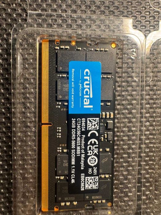 Kit RAM Crucial 48GB 2x24GB DDR5 5600MHz SODIMM Laptop
