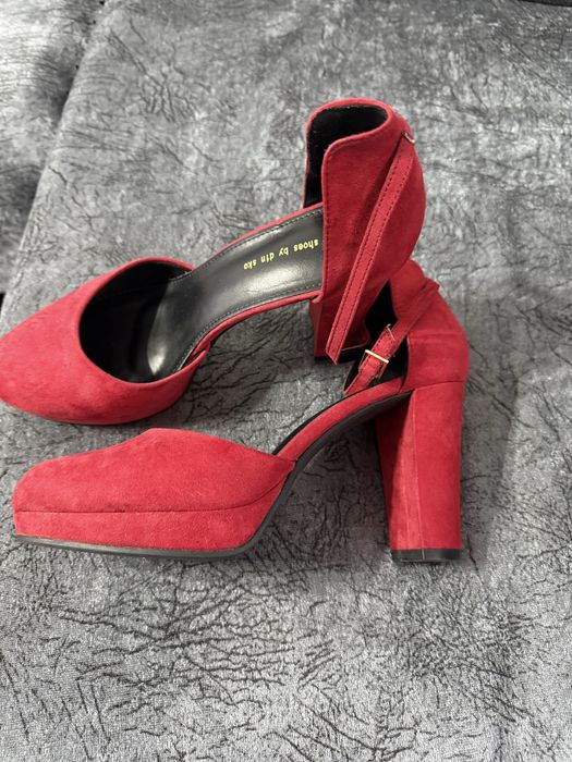Дамски Червени обувки на ток