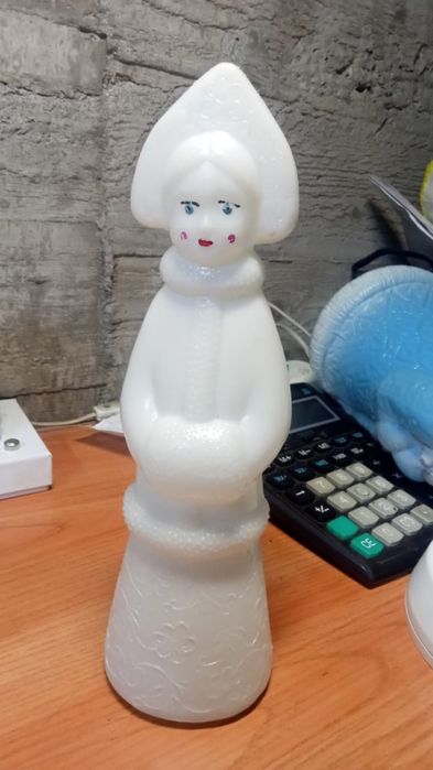 Пластиковые Дед мороз и снегурочка ссср