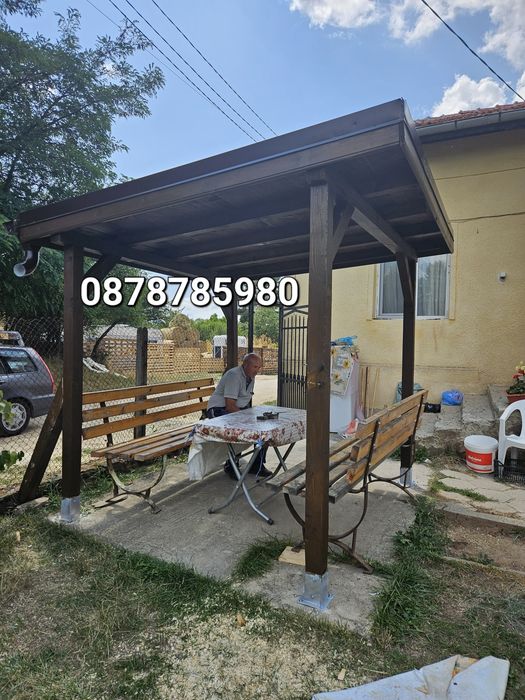 Изграждане на дървени навеси