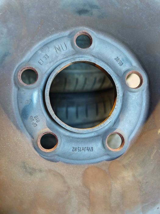 Set 4 roti Opel, anvelope vara Hankook 195/65 R15, jante de tabla, profil