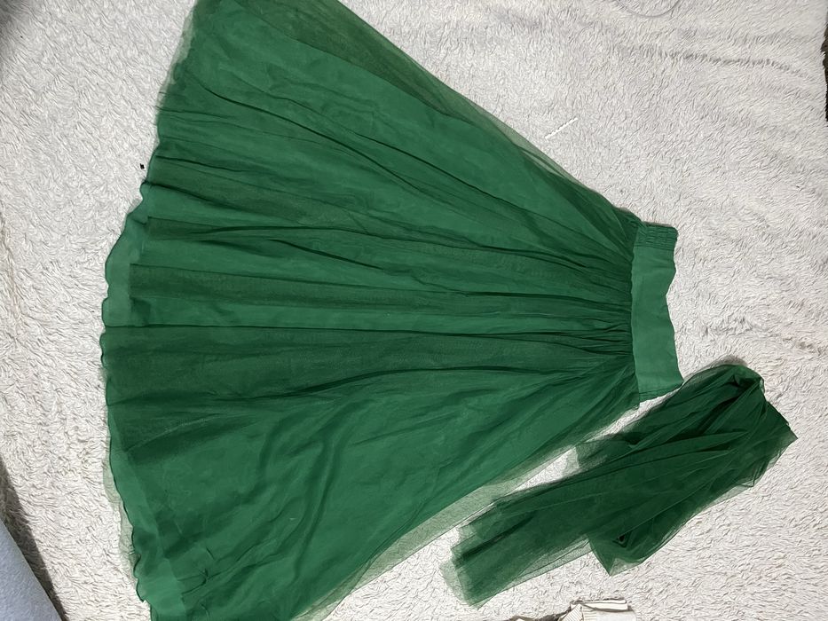 зеленая пышная юбка