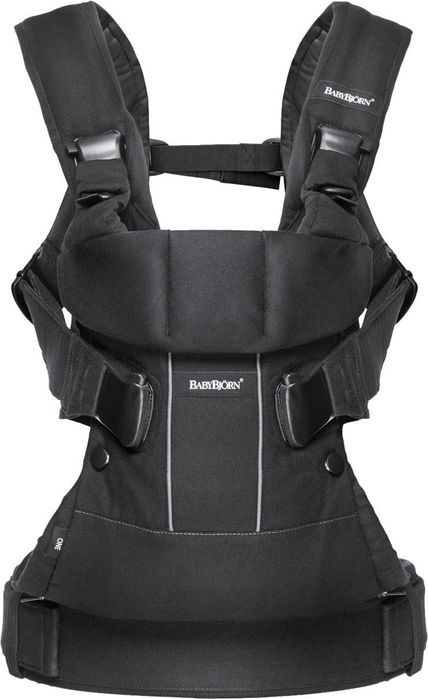 BabyBjörn Бебешка ергономична раница Carrier One Woven Black кенгуру