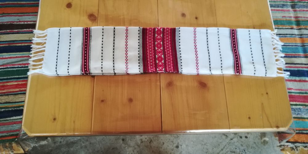 Ștergar tradițional cu farfurie ceramica pictata manual