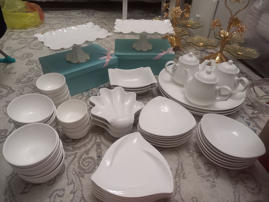 Набор посуды белый