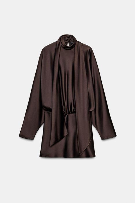 Кафеви рокли Zara