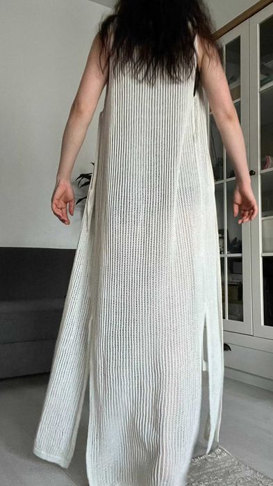 Cardigan maxi tricotat de vara - Beach cover-up