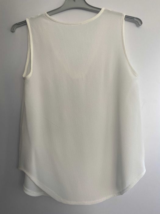 Bluza/top alb ecru, S/36, noufara eticheta, material super