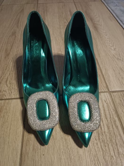 Pantofi damă Benaza verzi eleganți