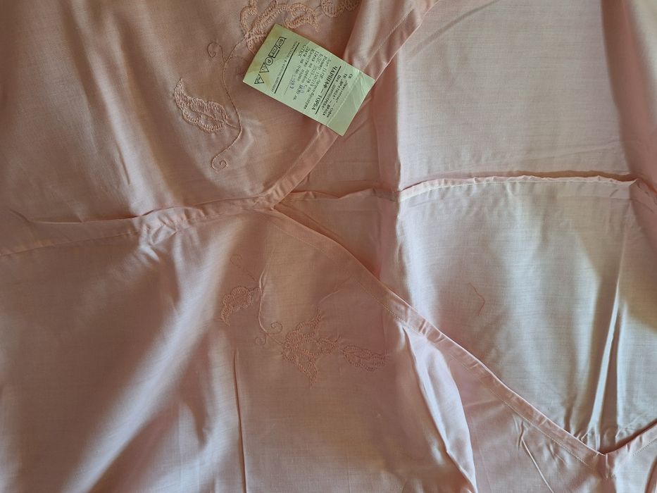 Единичен спален комплект 100% памук розов