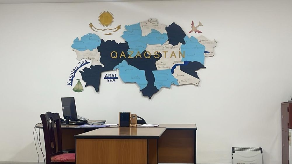 Карта Казахстана декор