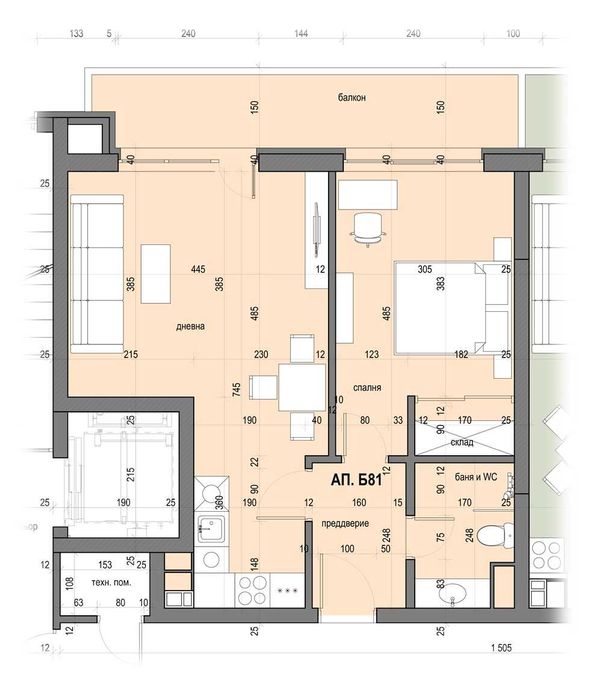 Продава се Двустаен апартамент в София, Овча купел - 79 кв.м за 1790 €/кв.м - Снимка #5