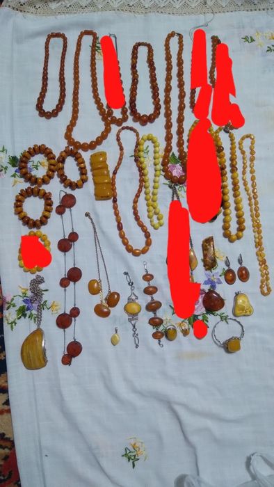 Продам много янтаря СССР в серебре и мельхиоре