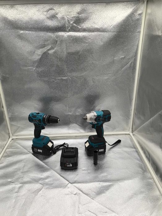 Set scule Matrixx, 2 piese, Brushless, 68V, cu 2 acumulatori – 399 lei