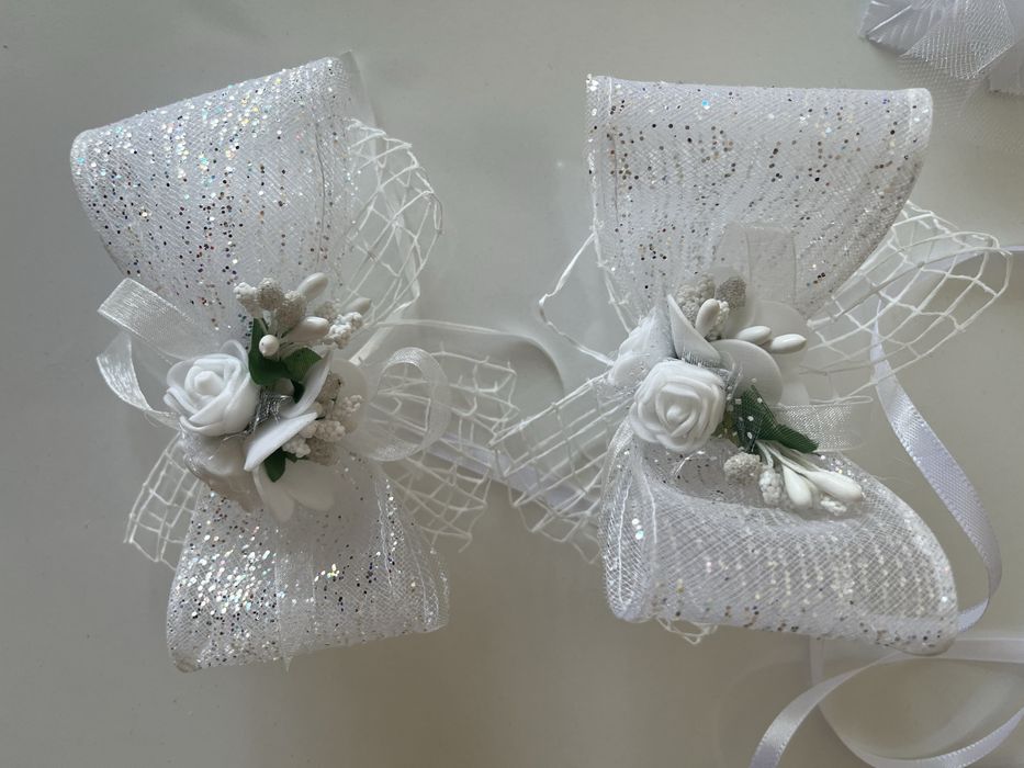 Сватбени кошници, кошничка за халки, бутониери 10бр.,клъч