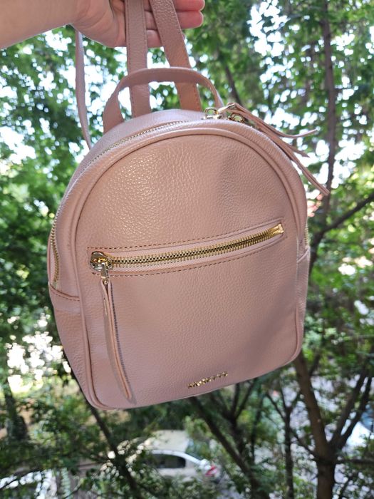 Rucsac Musette piele roz-nude