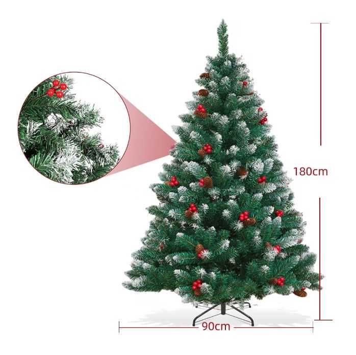 Луксозна коледна елха с шишарки 150 180 21 - НОВИ