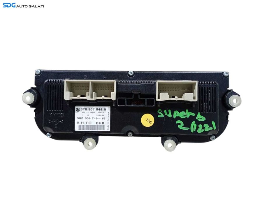 Panou Modul Unitate Comanda AC Aer Conditionat Clima Climatronic Dublu Dual Zone cu Incalzire in Scaune Scaune Skoda Octavia 2 2008 - 2013 Cod 3T0907044N [LC0897]