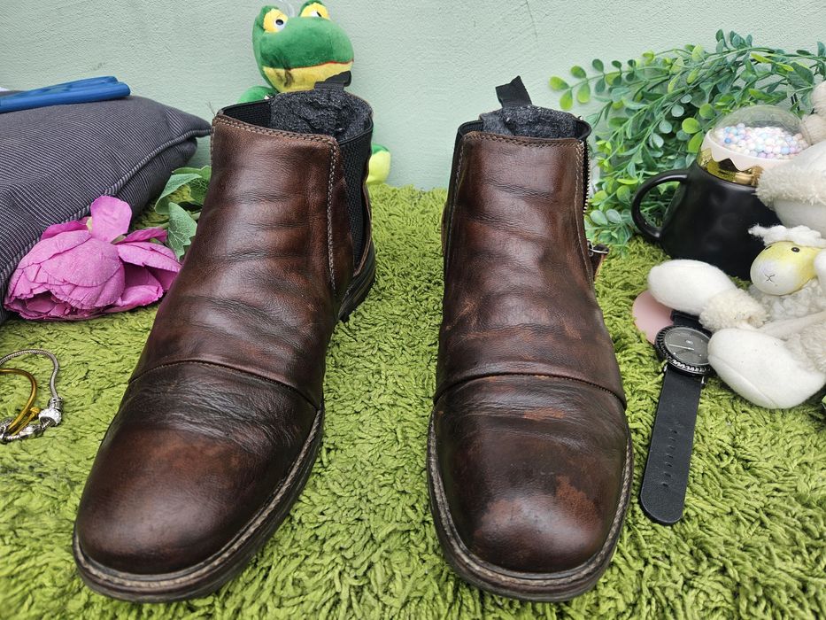 Bugatti мъжки боти от кожа N43