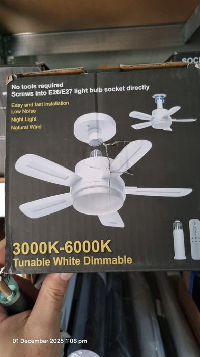 Ventilator tavan soclu e27 si telecomanda