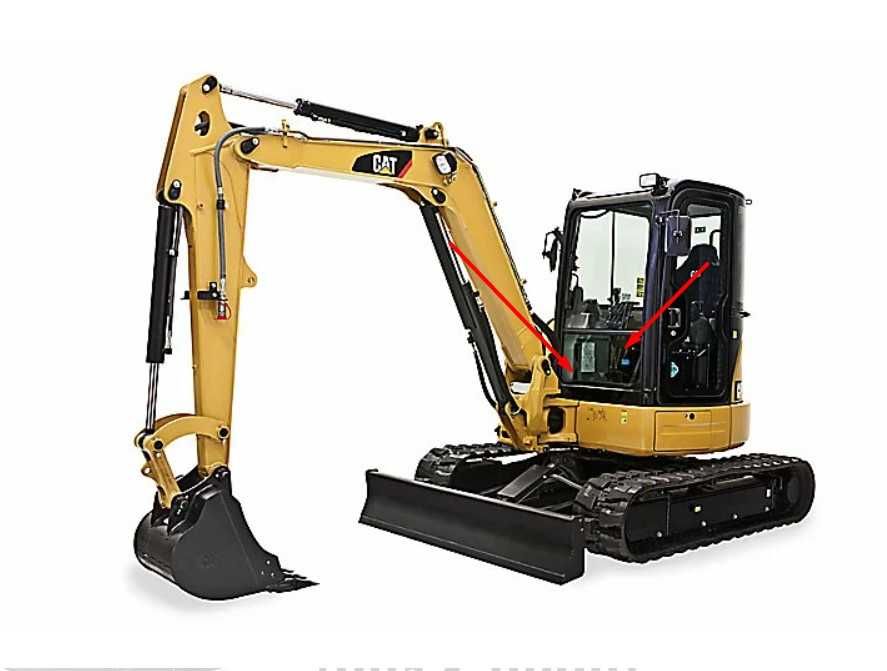 Parbriz/Geam/Luneta pt CATERPILLAR 303.5ECR,304E2CR,303.5E2CR,304DCR