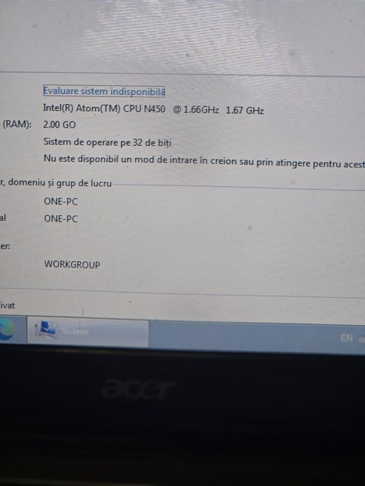 Laptop Acer One, baterie nouă, Windows 7 – ideal diagnoză