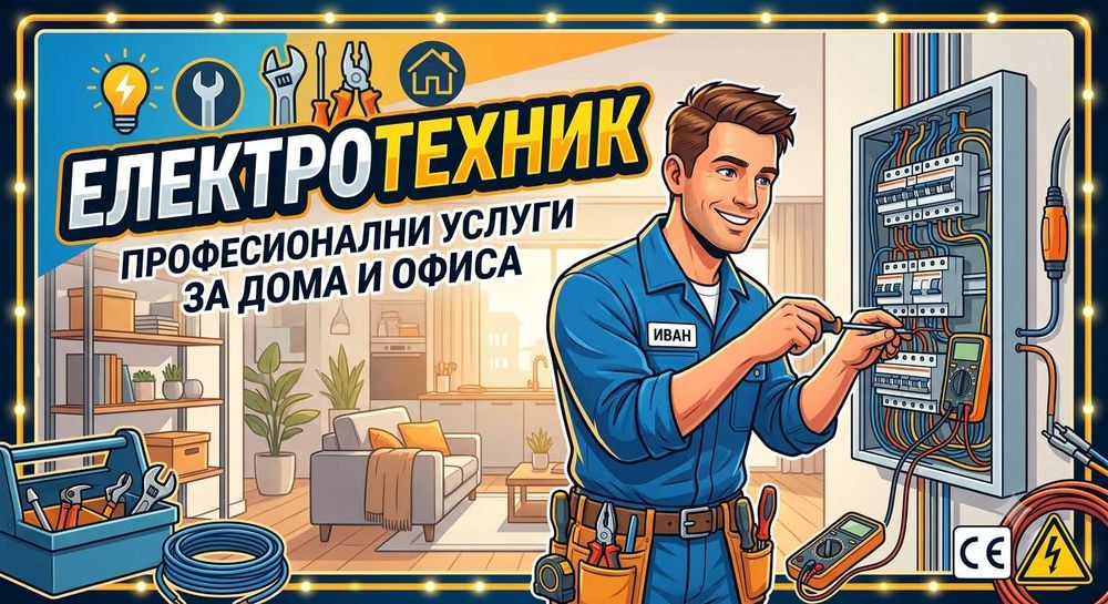 Електротехник. Монтаж на уреди.  Ремонт и изграждане на ел. инсталации.