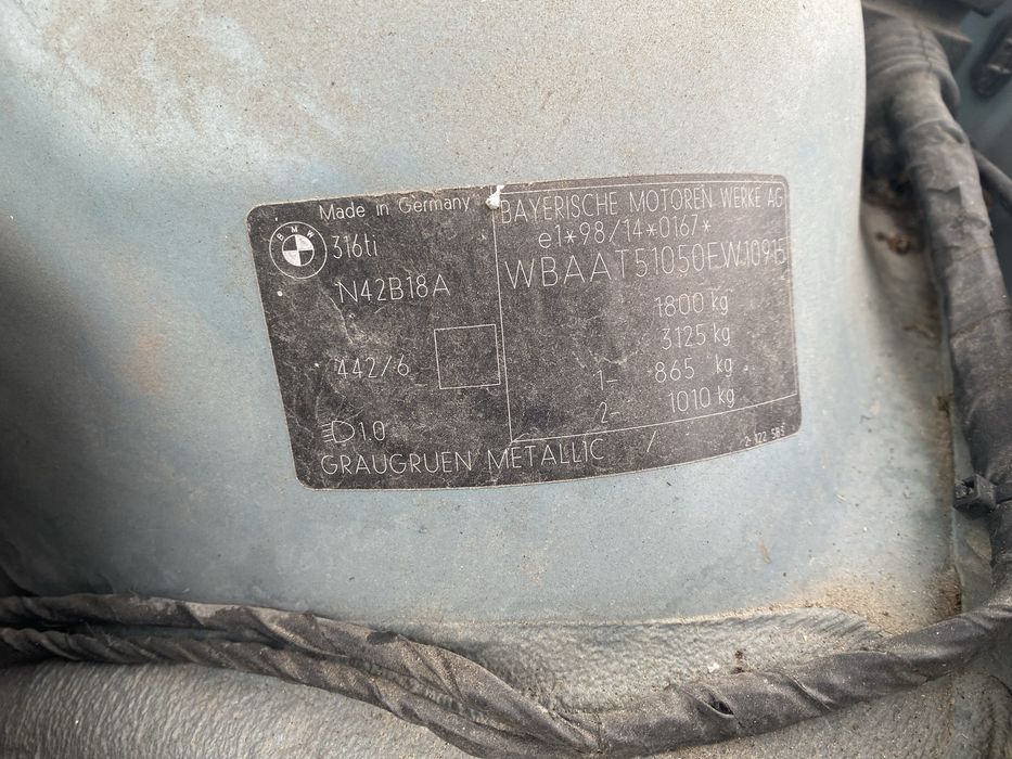 BMW E46 компакт N42B18 116 HP НА ЧАСТИ!!!