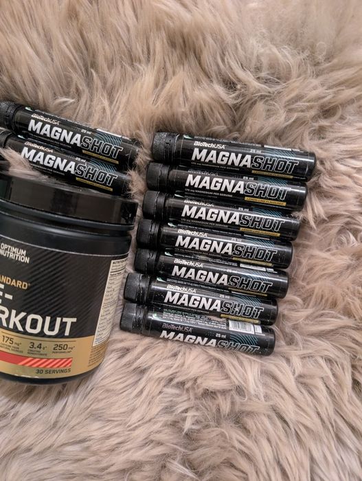 Creatina GoldNutrition, NordVital, Pre-Workout fruit punch Gold nutrition, 9 shot-uri de magneziu noi, sigilate