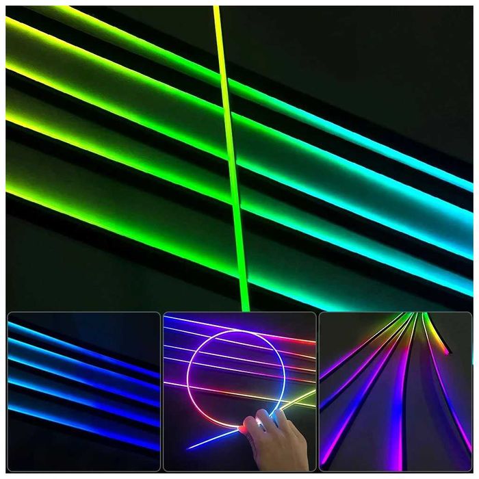 RAINBOW LED амбиентно осветление за автомобили с RGB 256 цвята, 6 в 1