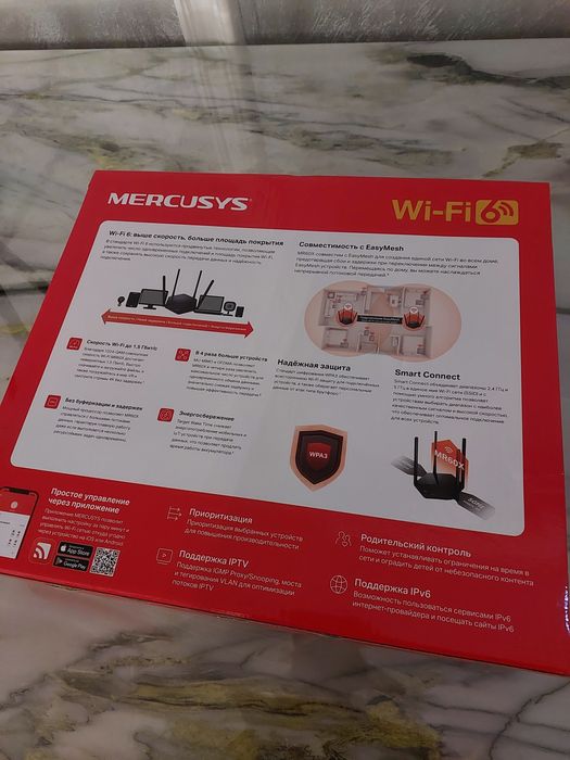 Wifi 6 авлод mercusys MR60X AX1500 Wi-Fi 6 двухдиапазонный wifi роутер