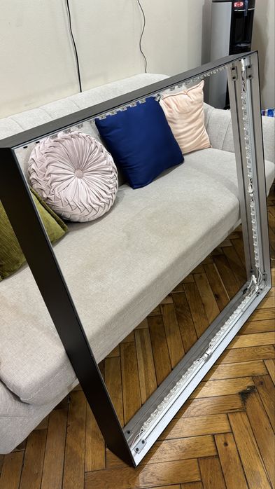 Caseta luminoasa Led - fata dubla - cadru din aluminiu - 100x100x12 cm