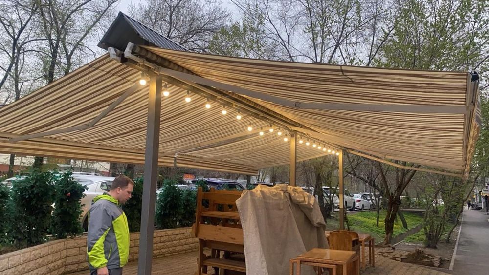 Замена тента на маркизе