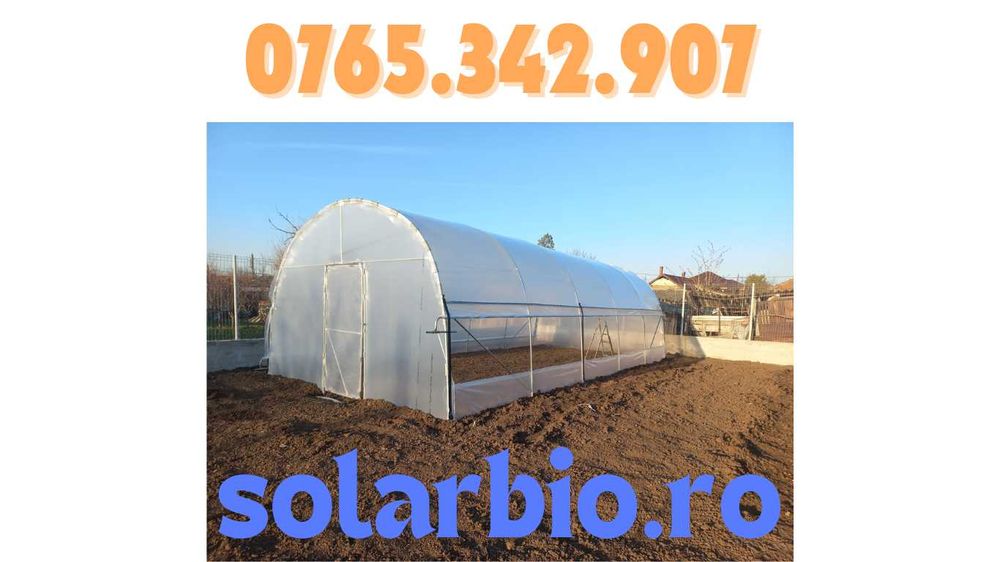 Solar Legume Kit Complet (picurare+folie+usa) - Teava Galvanizata