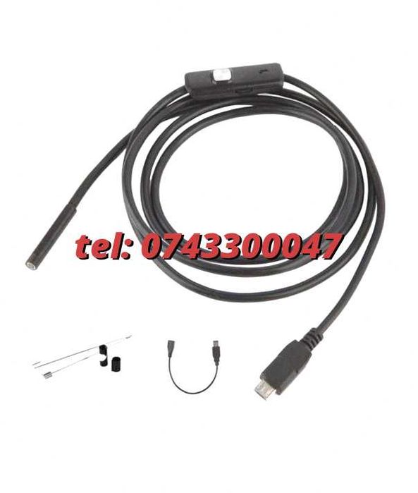 2 M Camera Video Endoscop / Boroscop , 6 Led Inspectii Tehnice / Instalatii