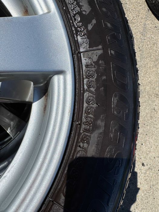 Set Jante Cu Anvelope Fiat 185/65 R15 Bridgestone dimesniune prezoane 4x98