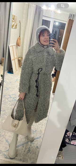 Zara овчина шуба