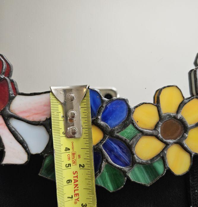 Vitraliu sticla Murano,oglinda cu rama din vitraliu