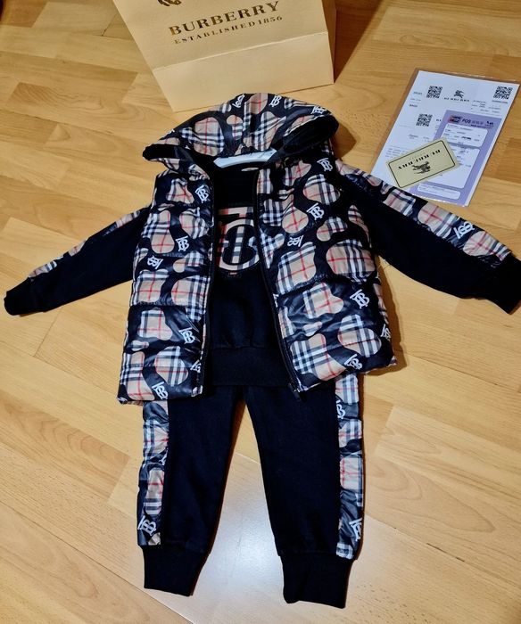 Compleuri 3 piese copii,model Burbbery, varsta 2-7ani