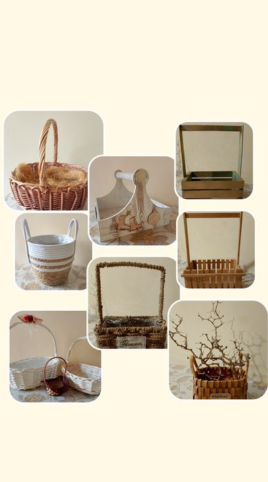 Корзинки деревянные, плетенные