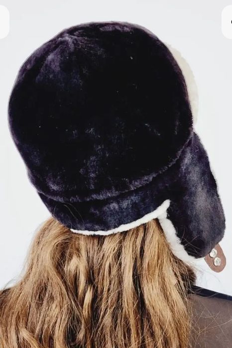 Шапка ушанка женская мутон