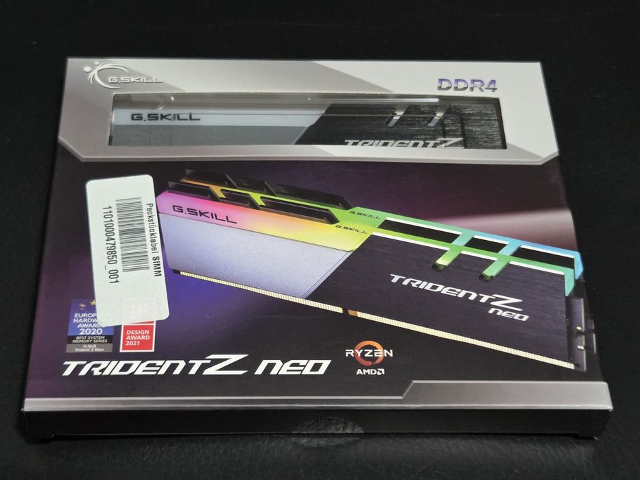 Kit Memorie RAM 16GB DDR4 3600MHz CL16 G Skill TridentZ RGB NEO F4-3600C16D-16GTZNC AMD AM4