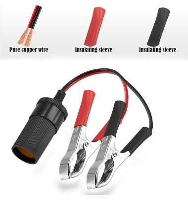 Разклонител №3958 за запалка 12V/24V с щипки за акумулатор