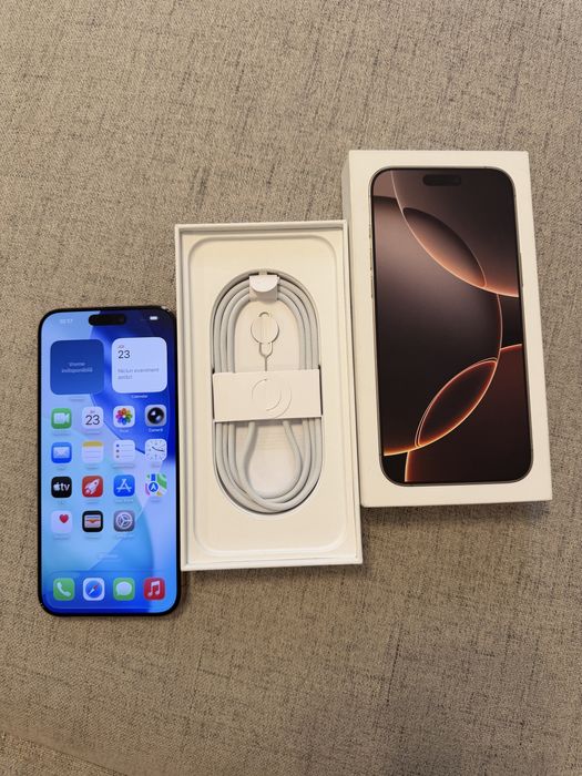 iphone 16 pro max 256gb desert titanium, impecabil, garantie!