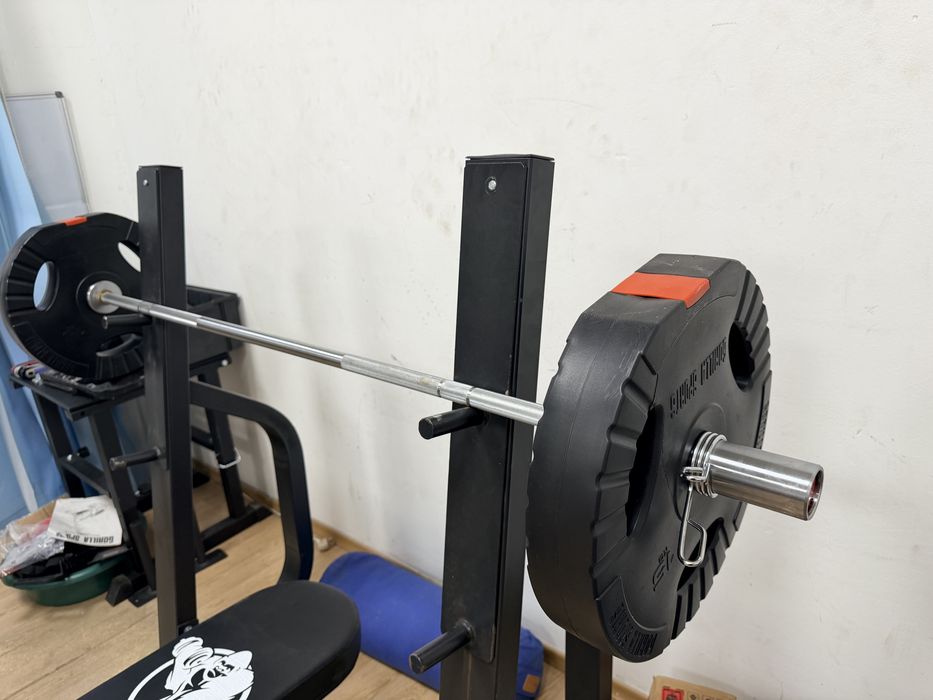 Bara olimpica, 50/51 mm, dreapta, 10 kg, 170 cm. noua+ discuri 2x10 kg